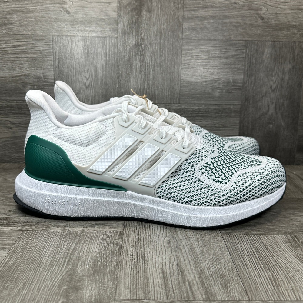 Adidas Ultradream DNA Mens12 White Green Running Athletic Walking NEW JS0323